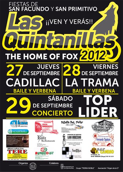 CARTEL FIESTAS DE LAS QUINTANILLAS 2012