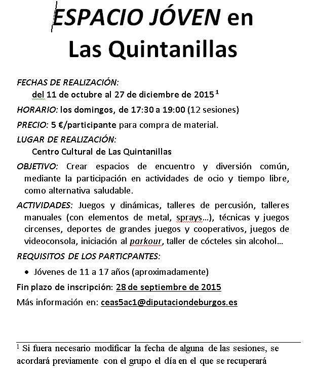 ESPACIO JÓVEN en Las Quintanillas